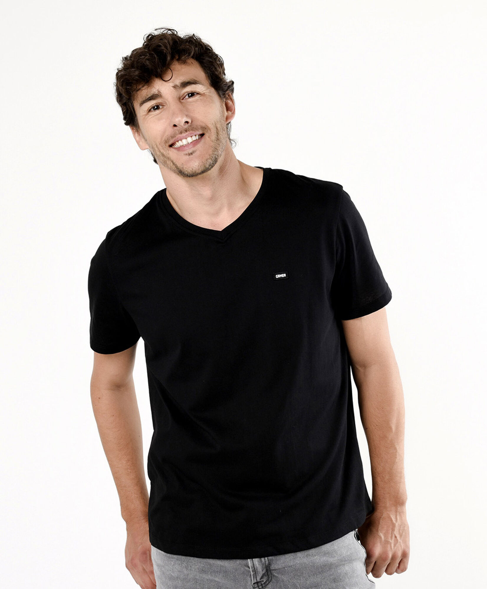 Polera hombre lisa parche gamer Polera hombre lisa parche gamer