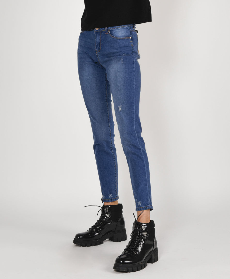 Jeans tiro alto skinny fit