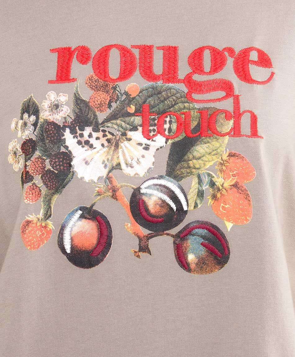 Polera mujer estampado frutal