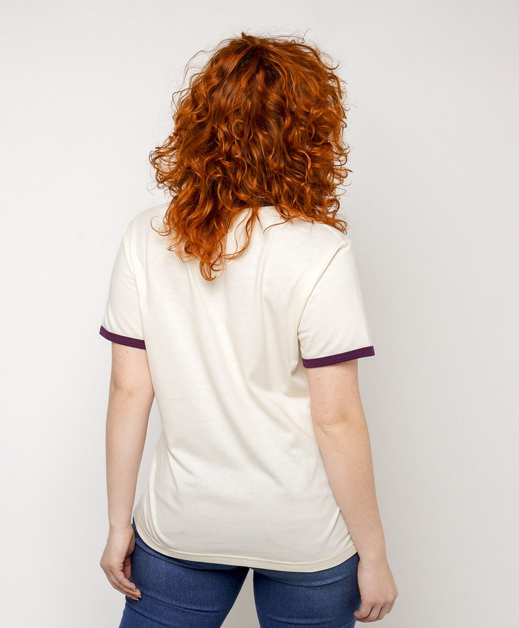 Polera mujer contraste frase Polera mujer contraste frase