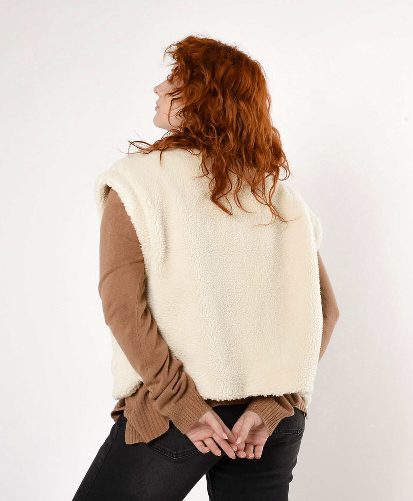 Chaqueta mujer chiporro botones sin mangas Chaqueta mujer chiporro botones sin mangas