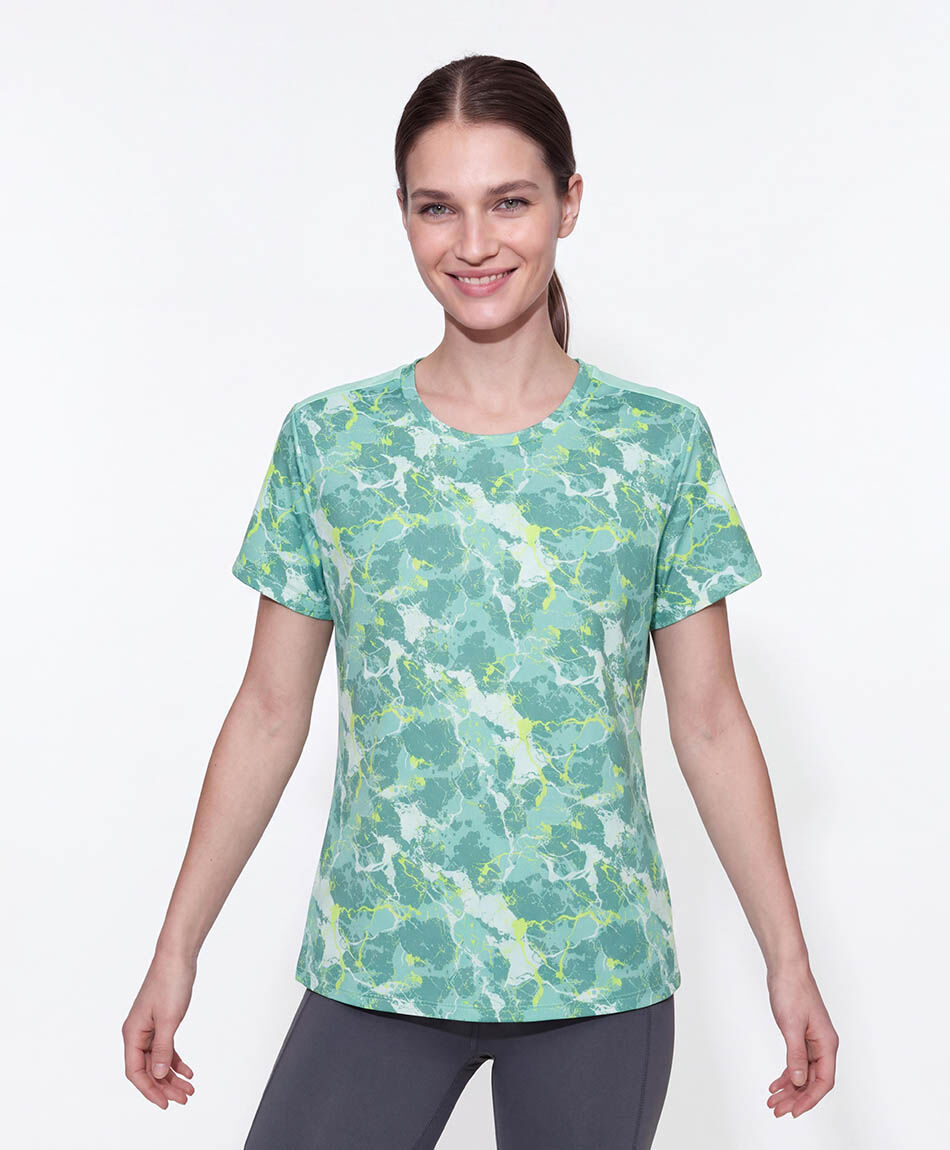 Polera deportiva mujer dise&ntilde;o olas