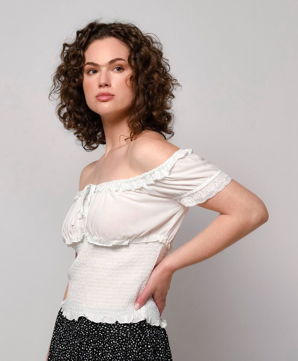Blusa mujer rom&aacute;ntica el&aacute;stico