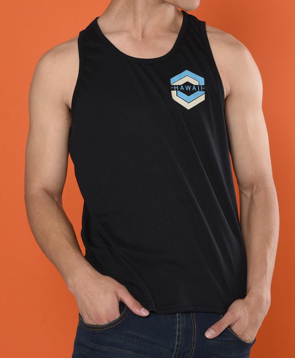 Polera sin mangas cuello redondo