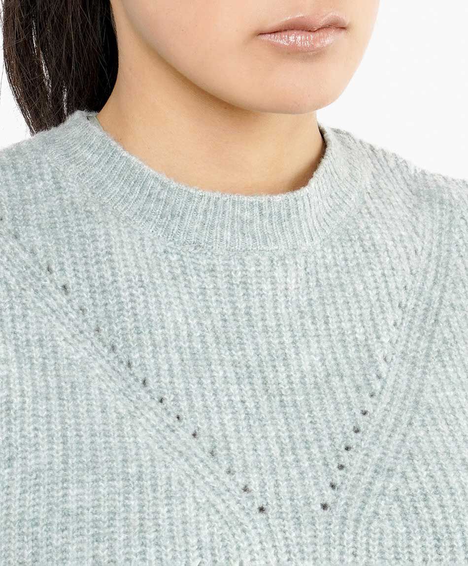 Sweater mujer sin mangas textura lineal