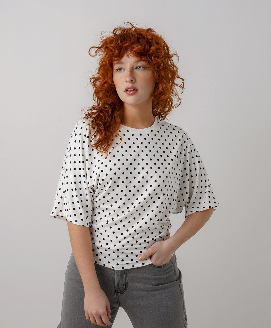 Polera mujer lunares