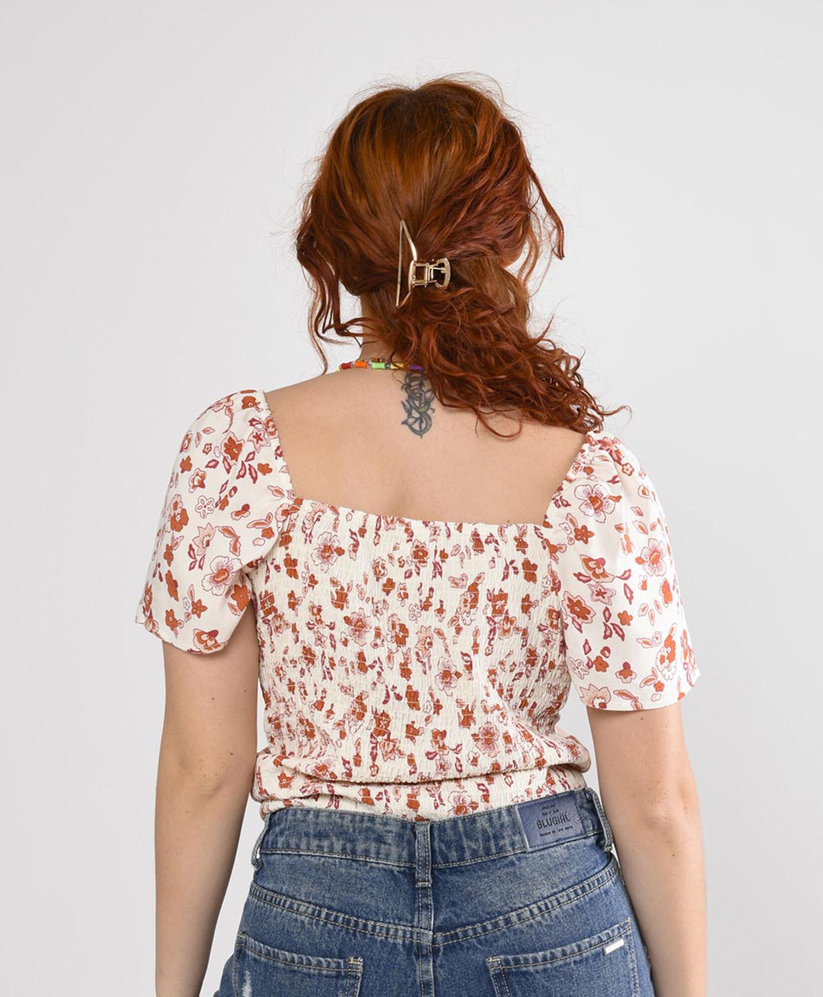 Blusa mujer espalda elasticada Blusa mujer espalda elasticada