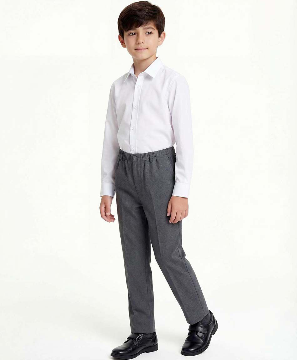 Pantal&oacute;n escolar elasticado gris