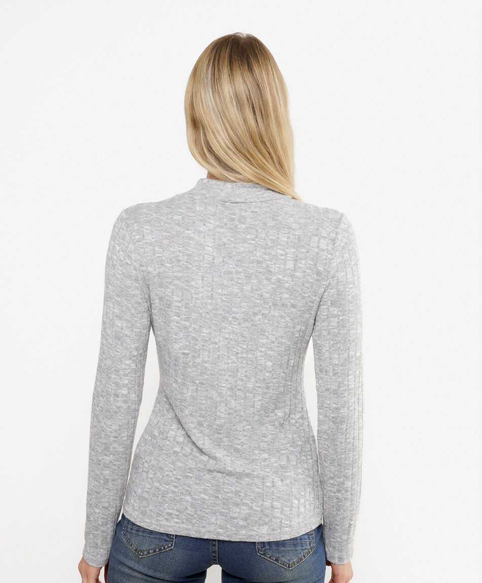 Polera mujer tejido rib