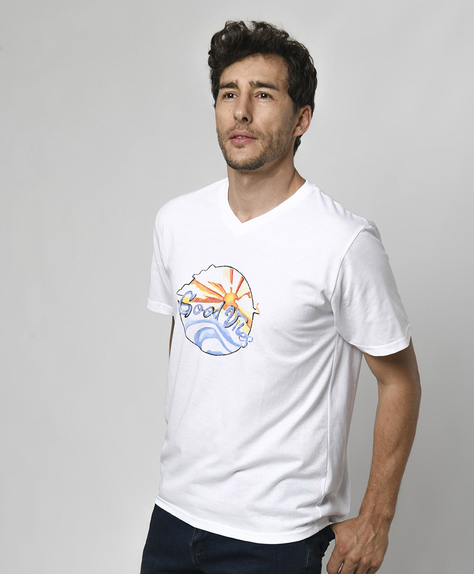 Polera hombre good vibes Polera hombre good vibes