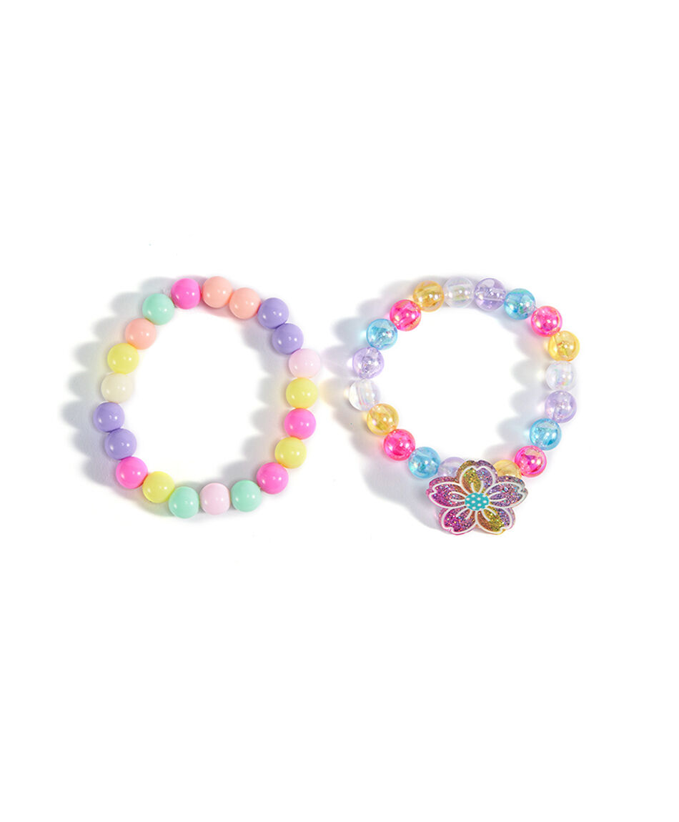 Set 2 pulseras infantil flor