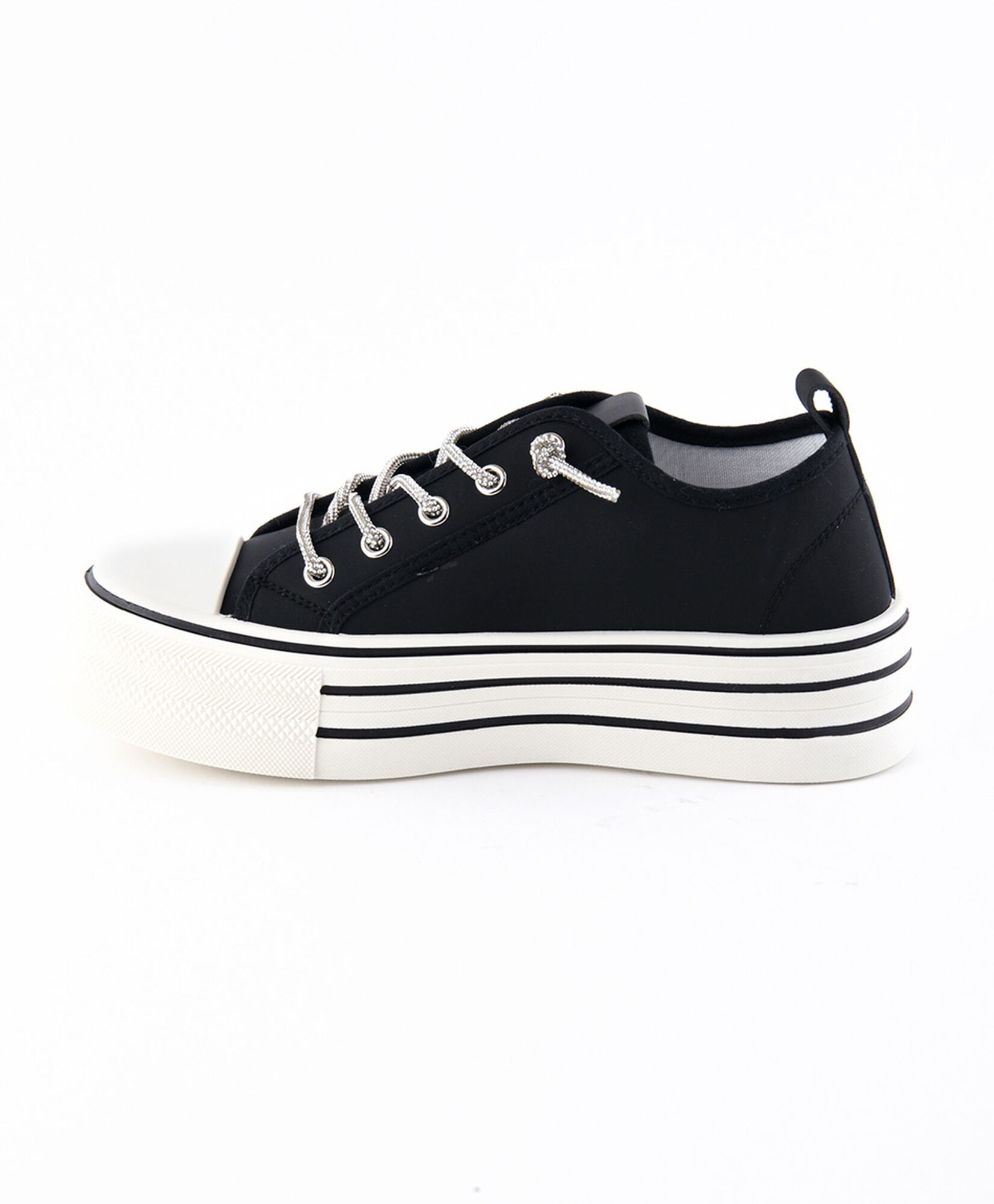 Zapatilla mujer cordones brillantes plataforma Zapatilla mujer cordones brillantes plataforma