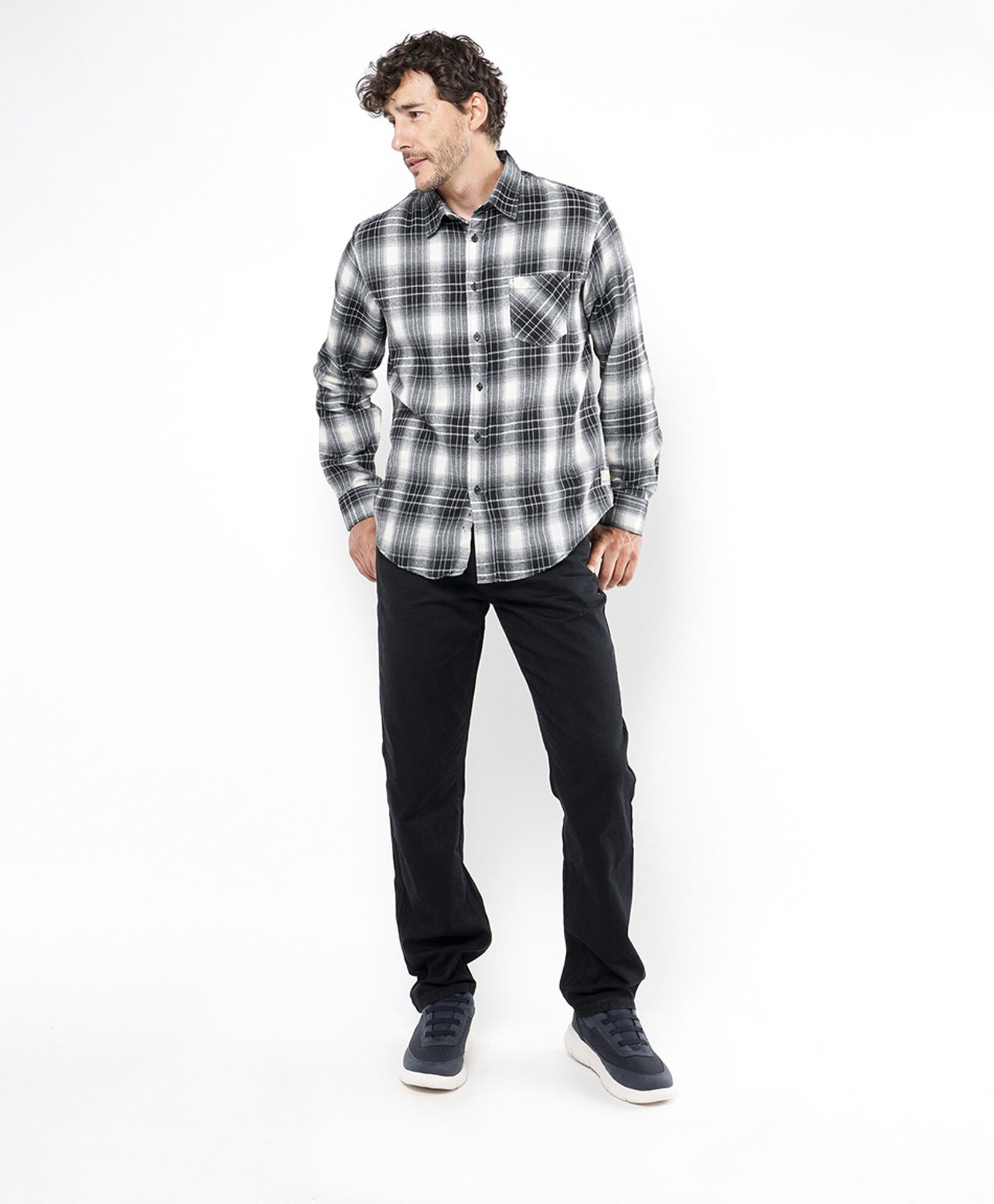 Camisa hombre cuadrillé bicolor Camisa hombre cuadrillé bicolor
