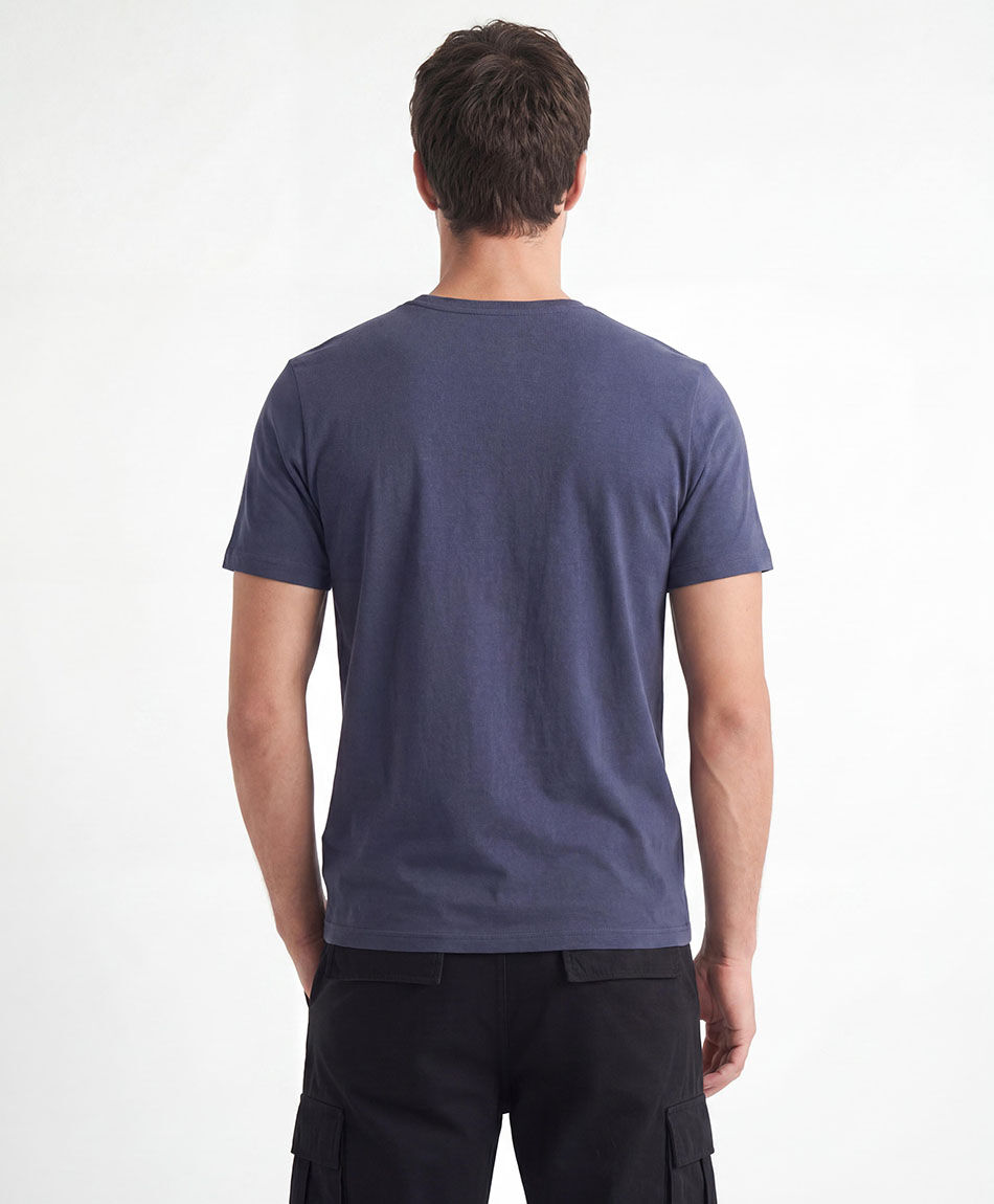 Polera hombre estampado blue jeans