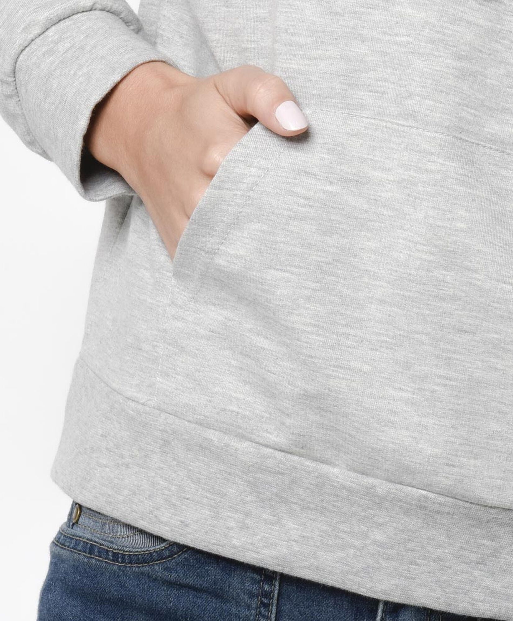 Polerón mujer básico gris Polerón mujer básico gris