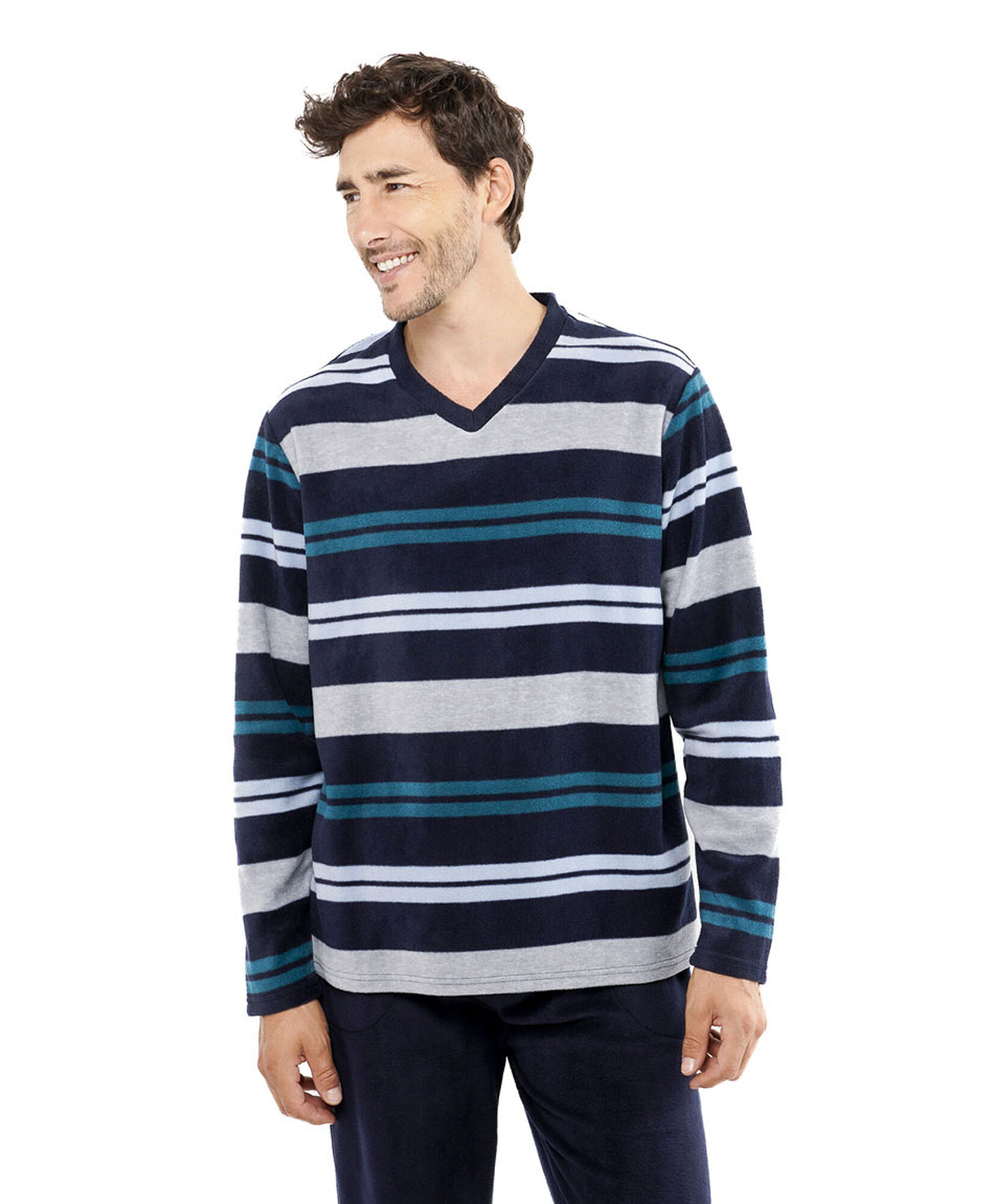 Pijama hombre polar rayas colores Pijama hombre polar rayas colores