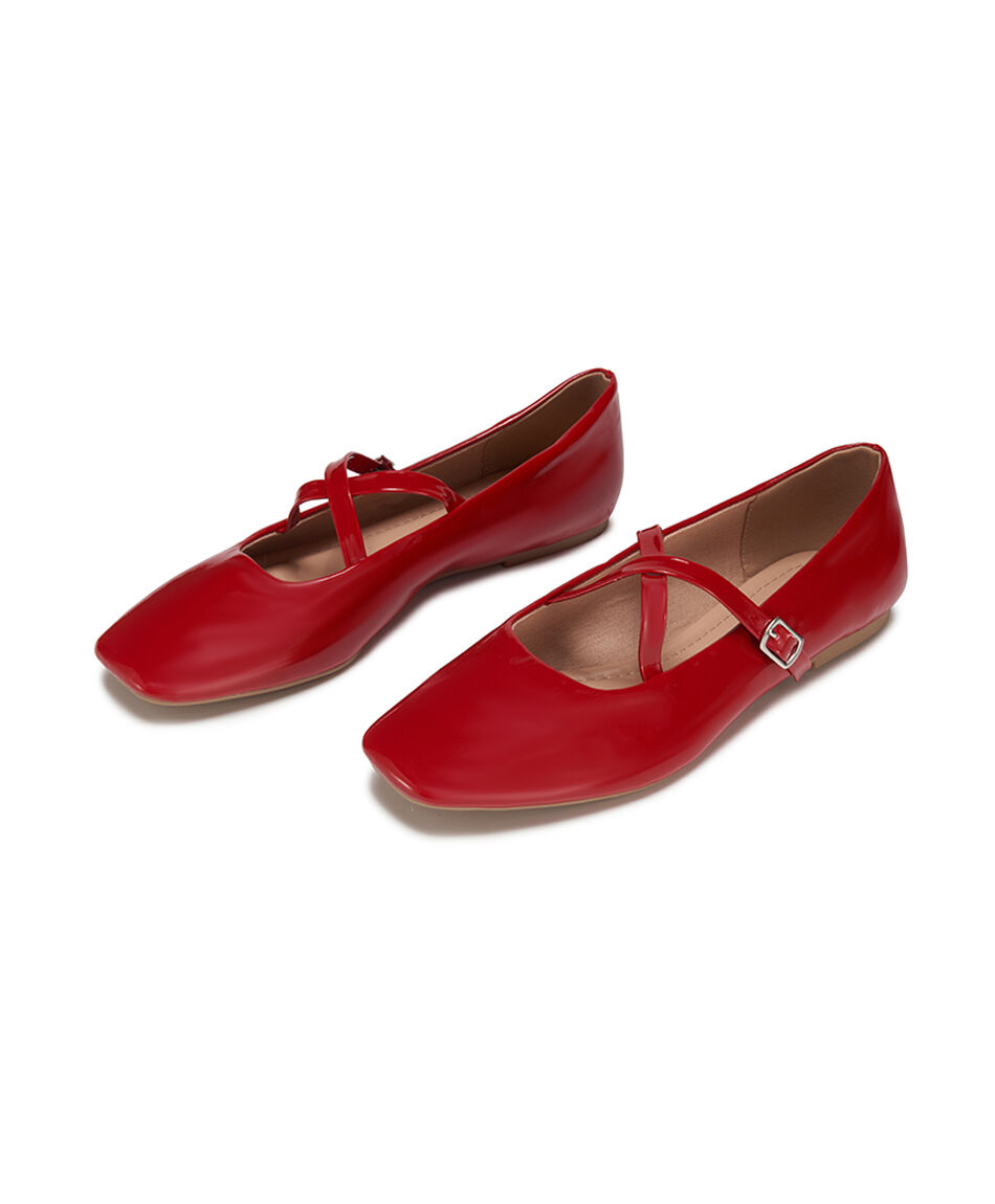 Ballerina mujer mary jane roja