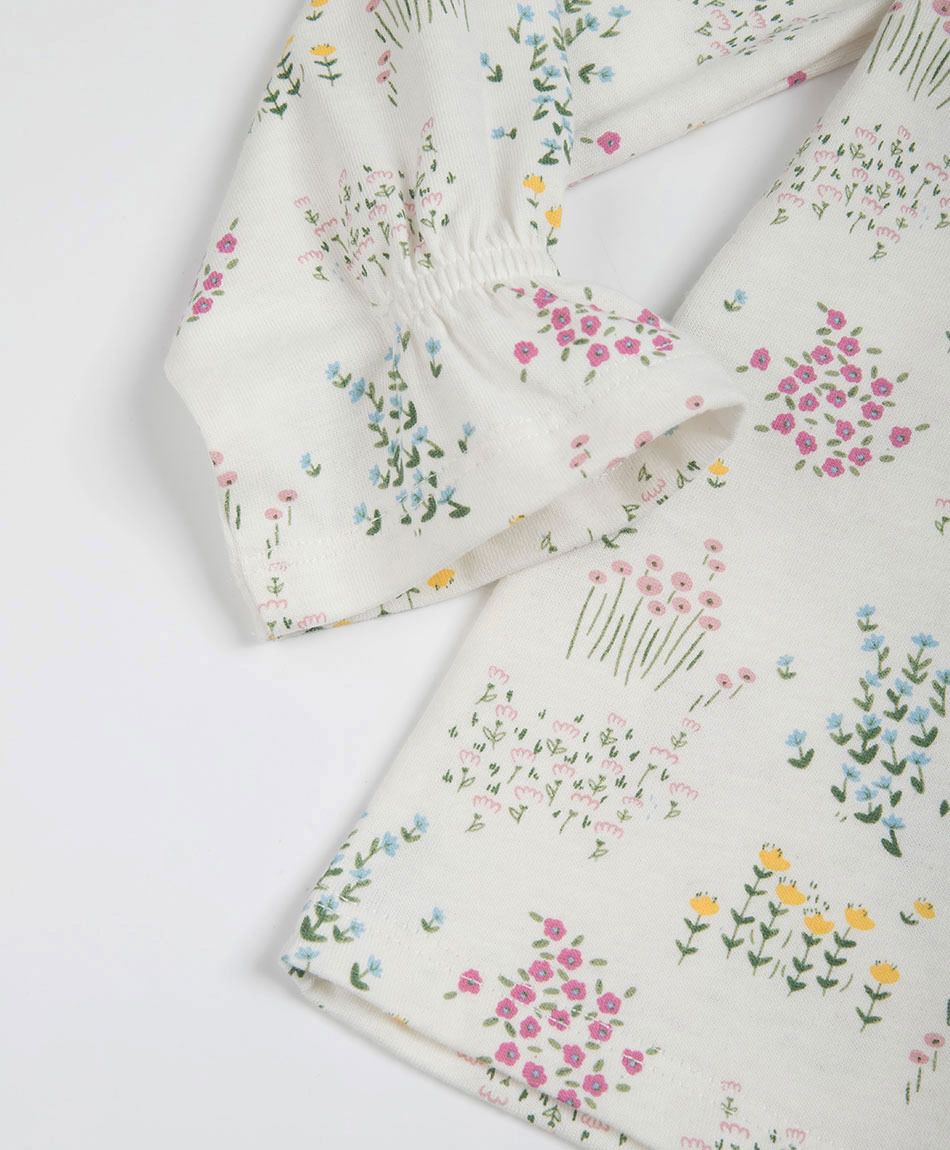 Polera beb&eacute; print florcitas