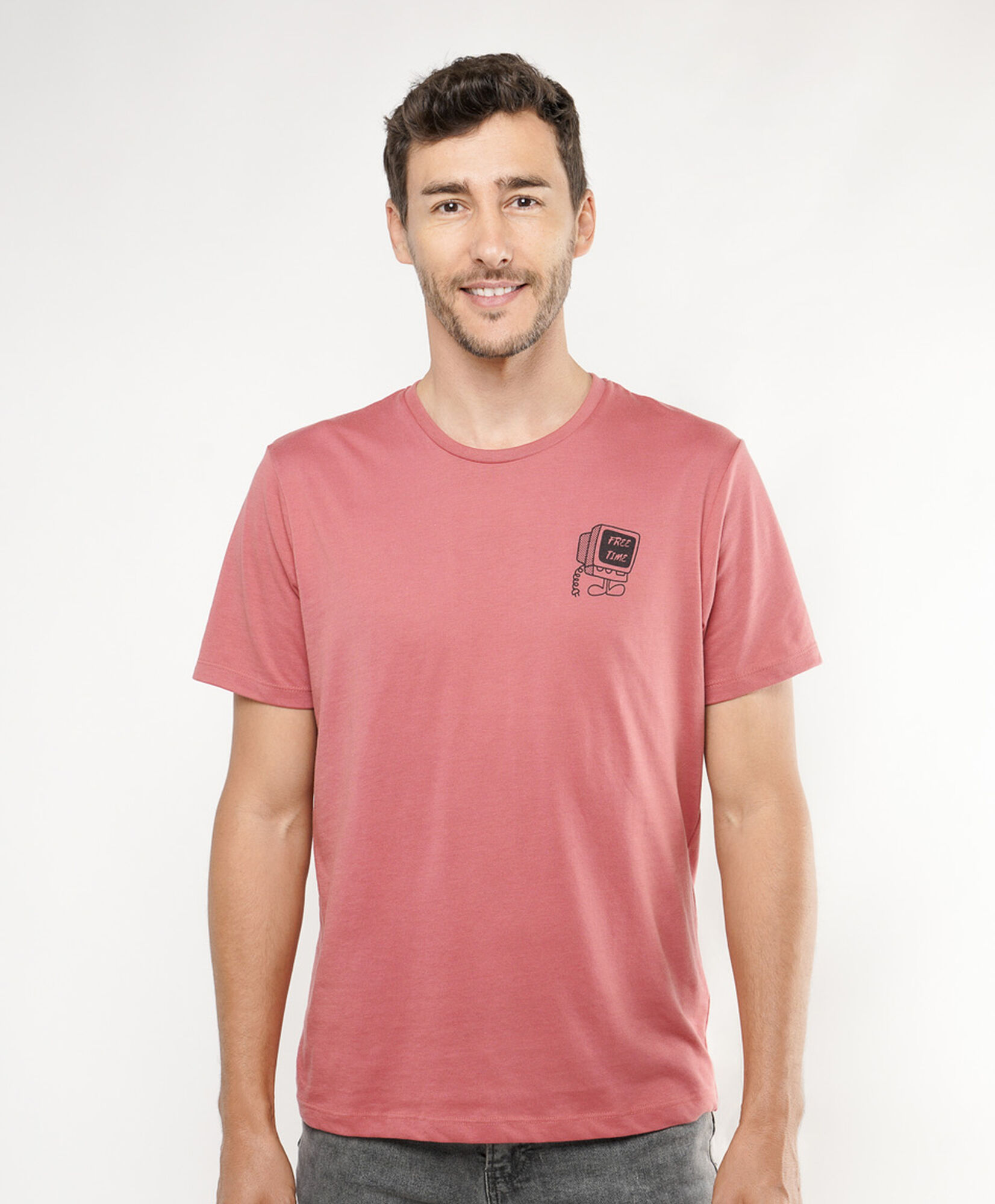 Polera hombre doble estampado unplugged Polera hombre doble estampado unplugged