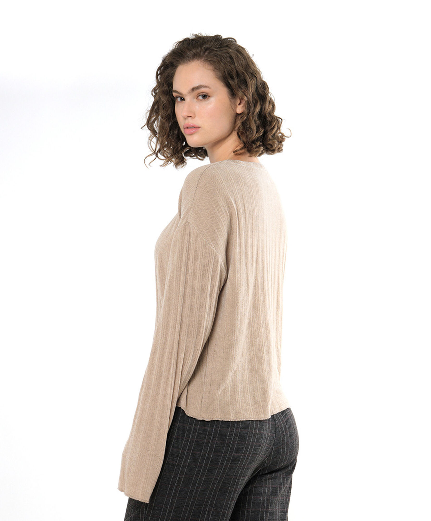 Sweater mujer suave beige Sweater mujer suave beige