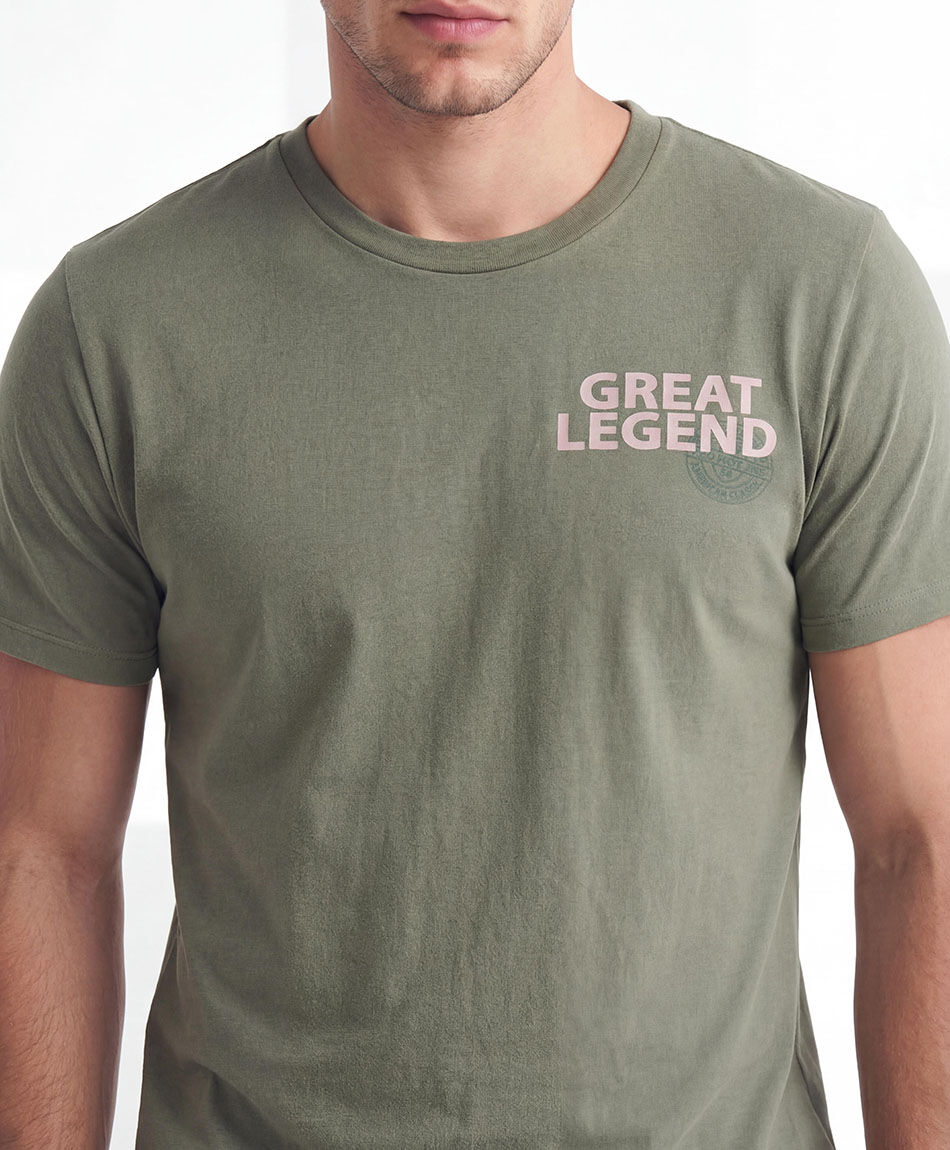 Polera hombre doble estampado great legend