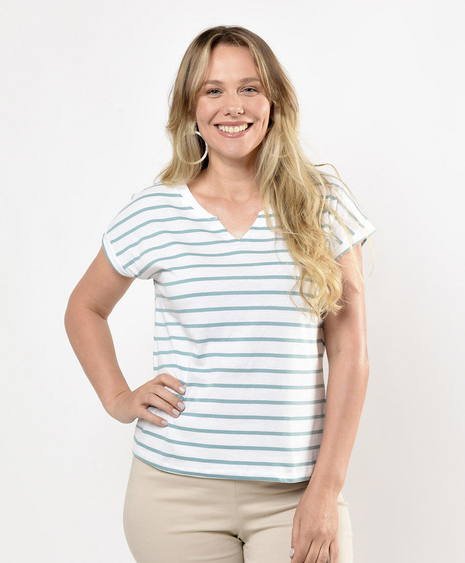 Polera mujer rayas