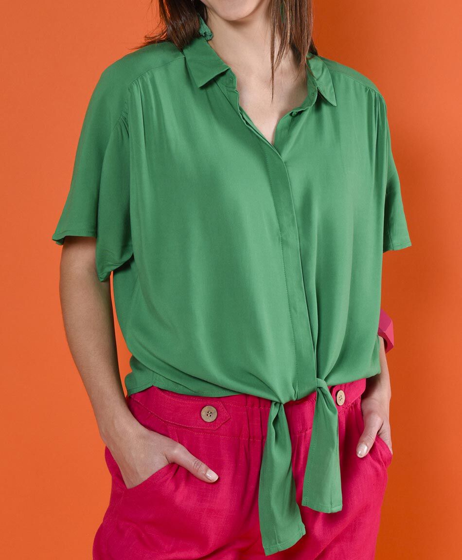 Blusa oversize manga corta