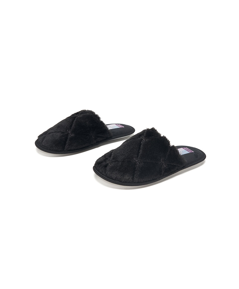 Pantufla mujer cintas bordadas