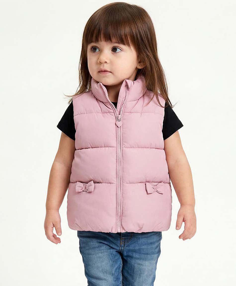 Parka beb&eacute; sin mangas rose