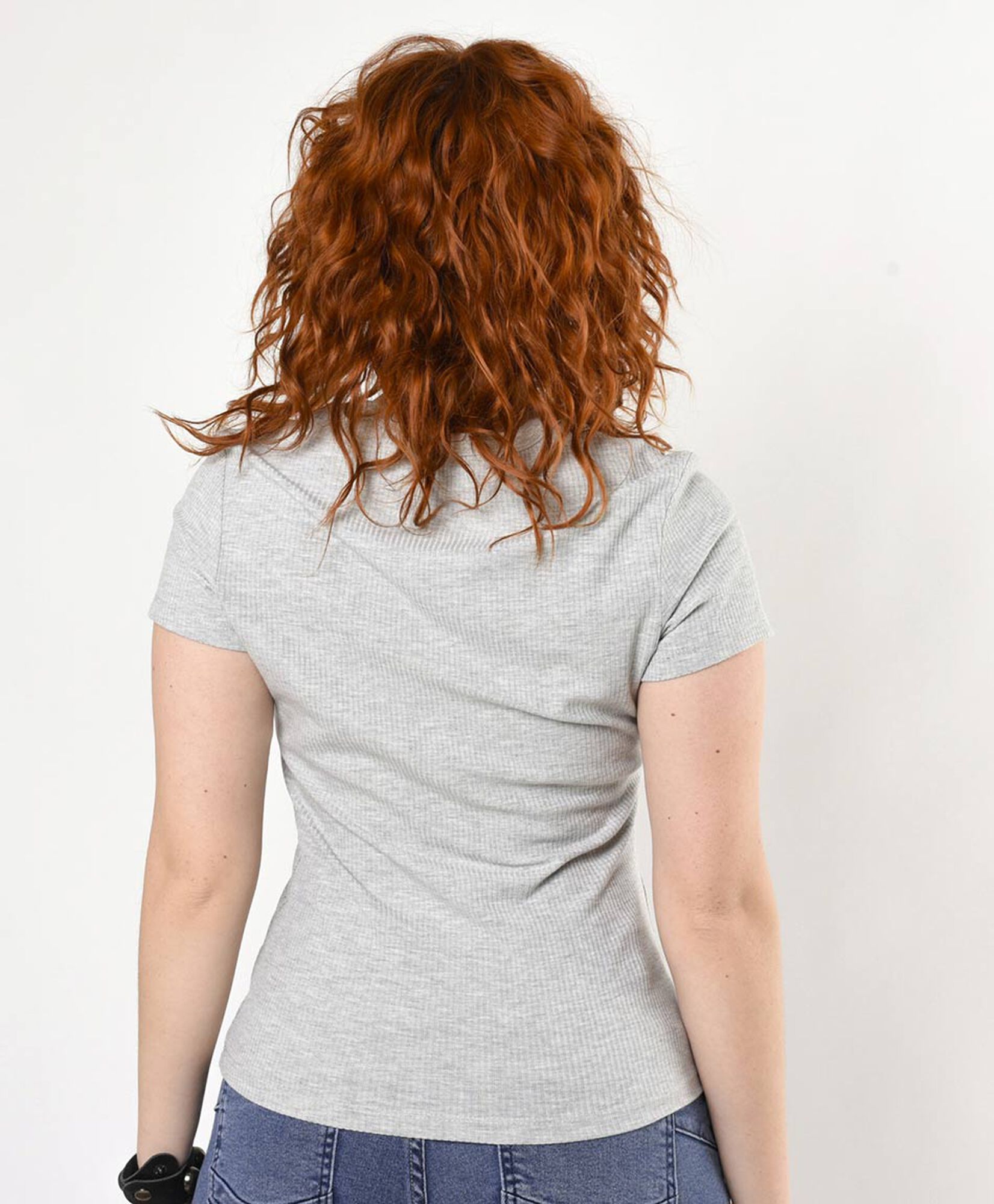 Polera mujer acanalada lisa Polera mujer acanalada lisa