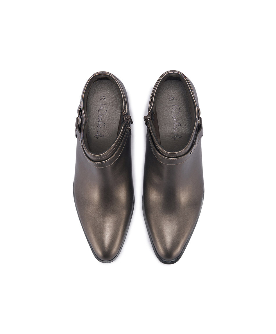 Bot&iacute;n mujer vaquero plata