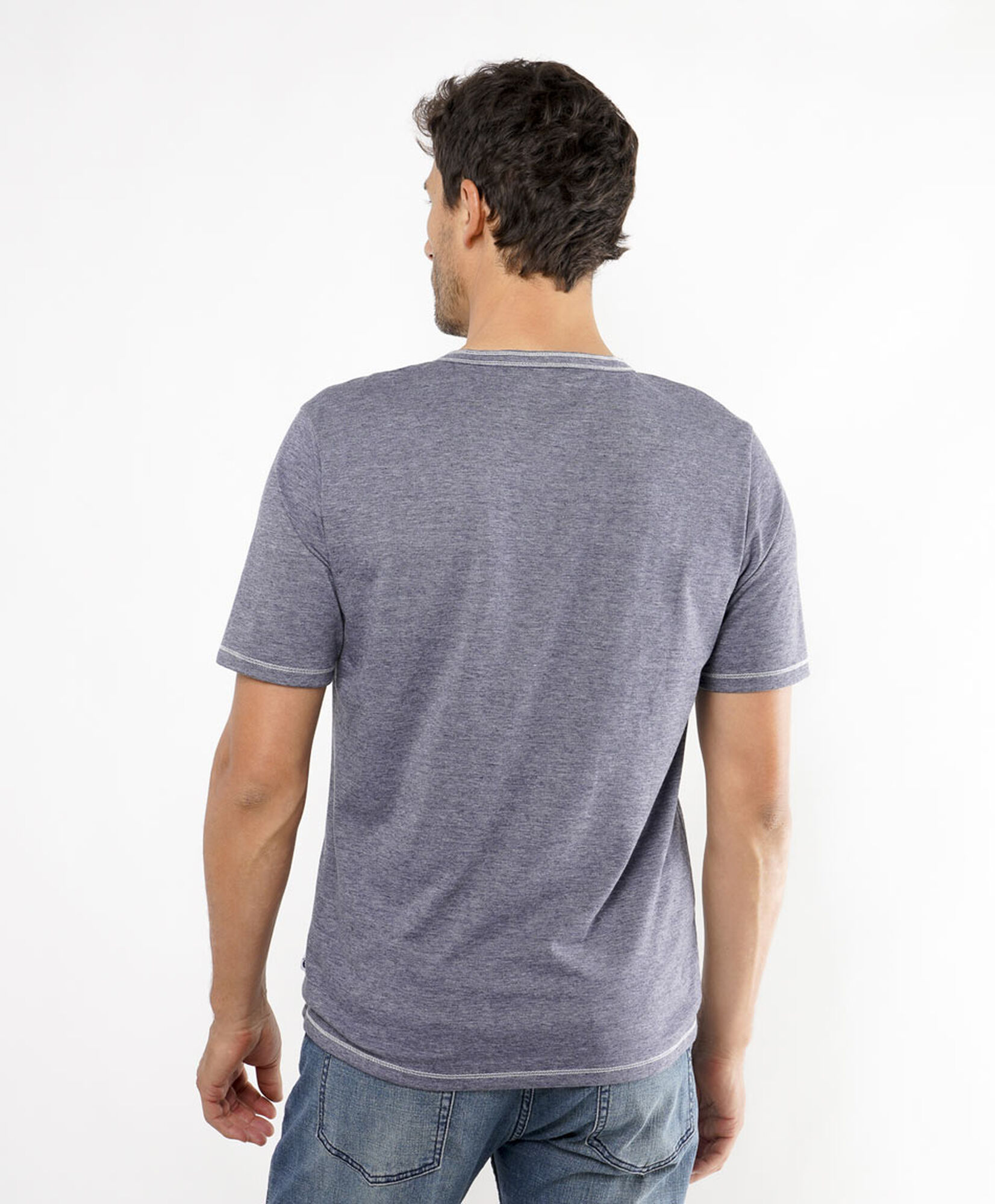 Polera hombre lisa botones Polera hombre lisa botones
