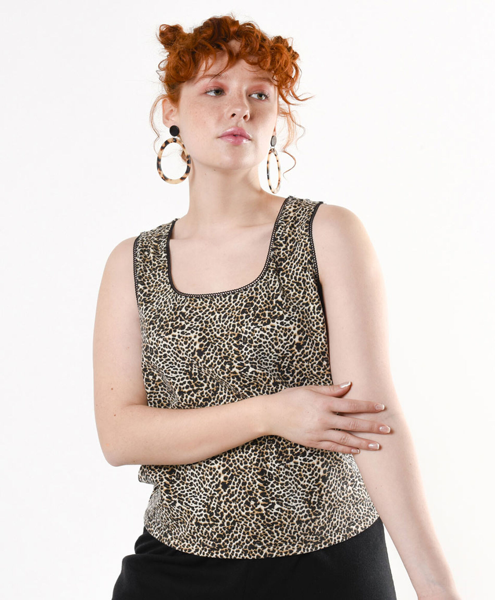 Polera mujer animal print leopardo Polera mujer animal print leopardo