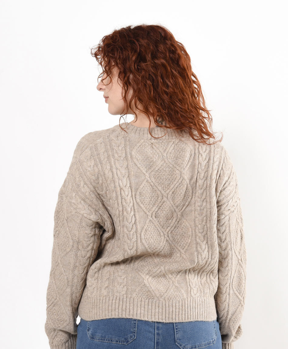 Sweater mujer trenzas