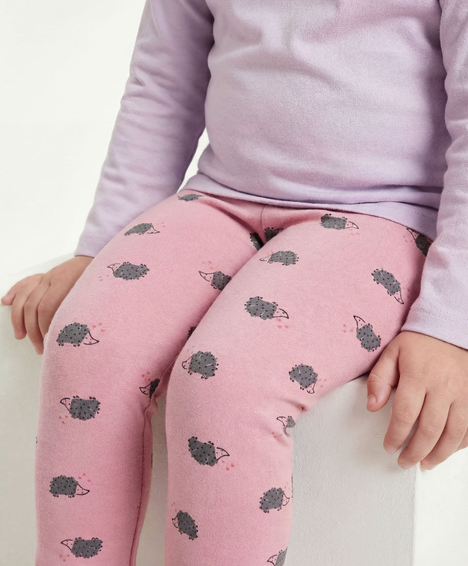 Leggins beb&eacute; forrada erizo