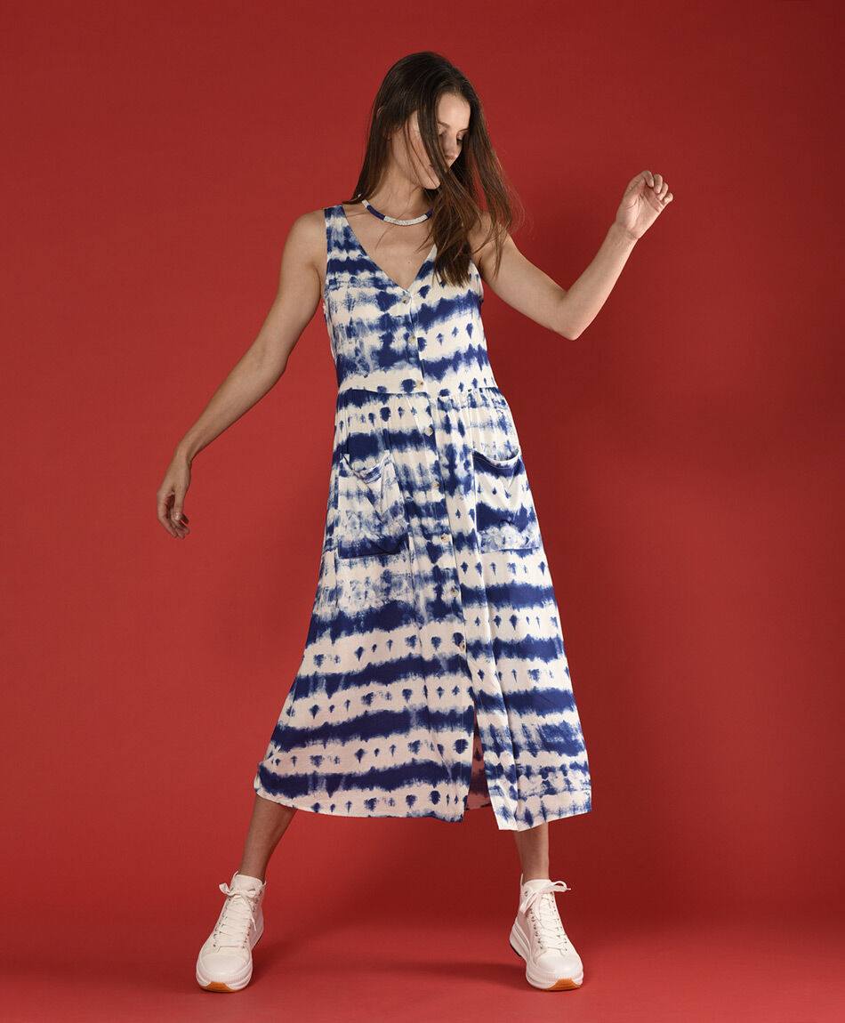 Vestido lino tie dye
