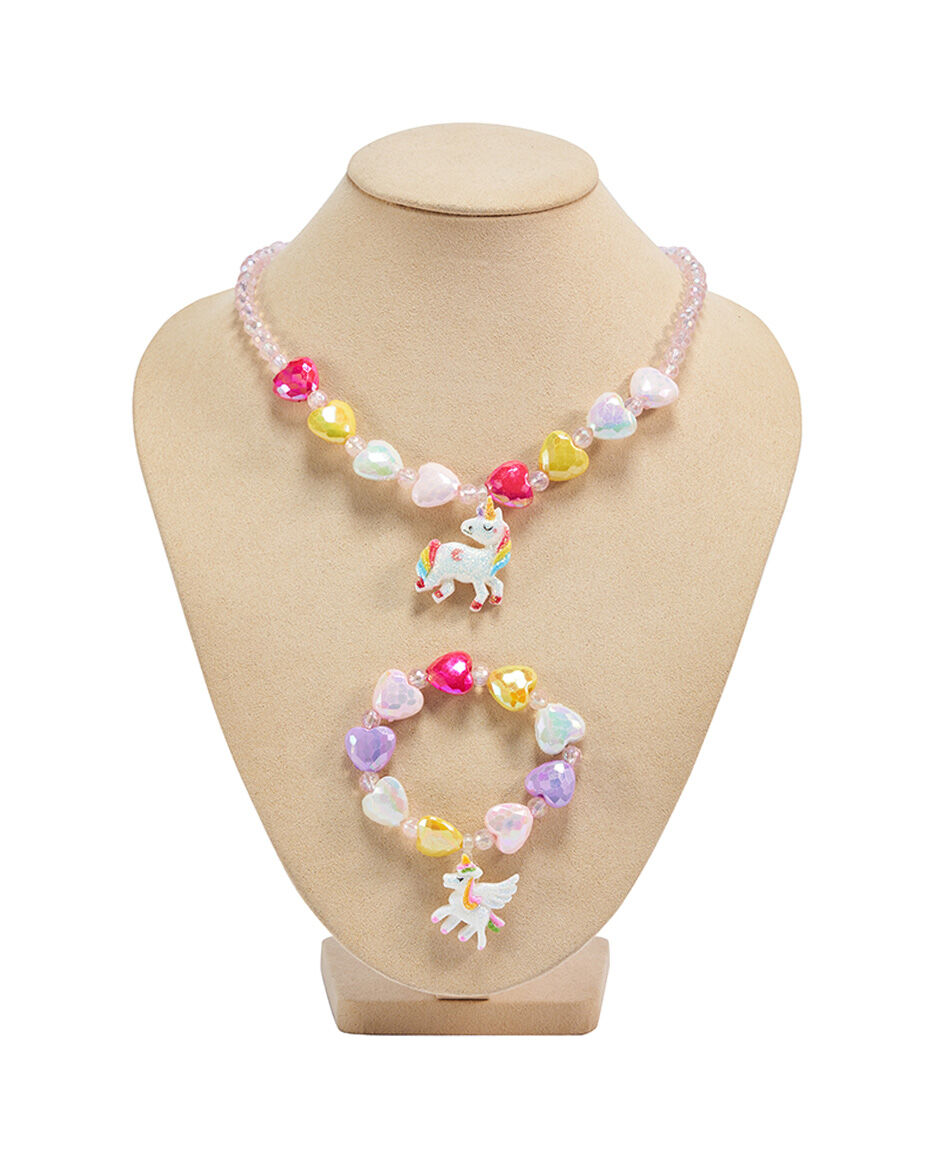 Set collar + pulsera infantil unicornio