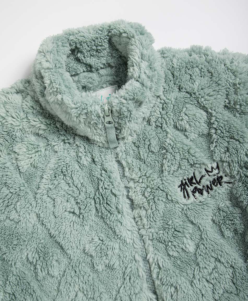 Poler&oacute;n ni&ntilde;a  sherpas rombo  verde