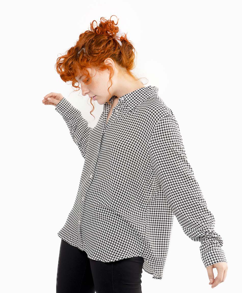 Blusa mujer pied de poule