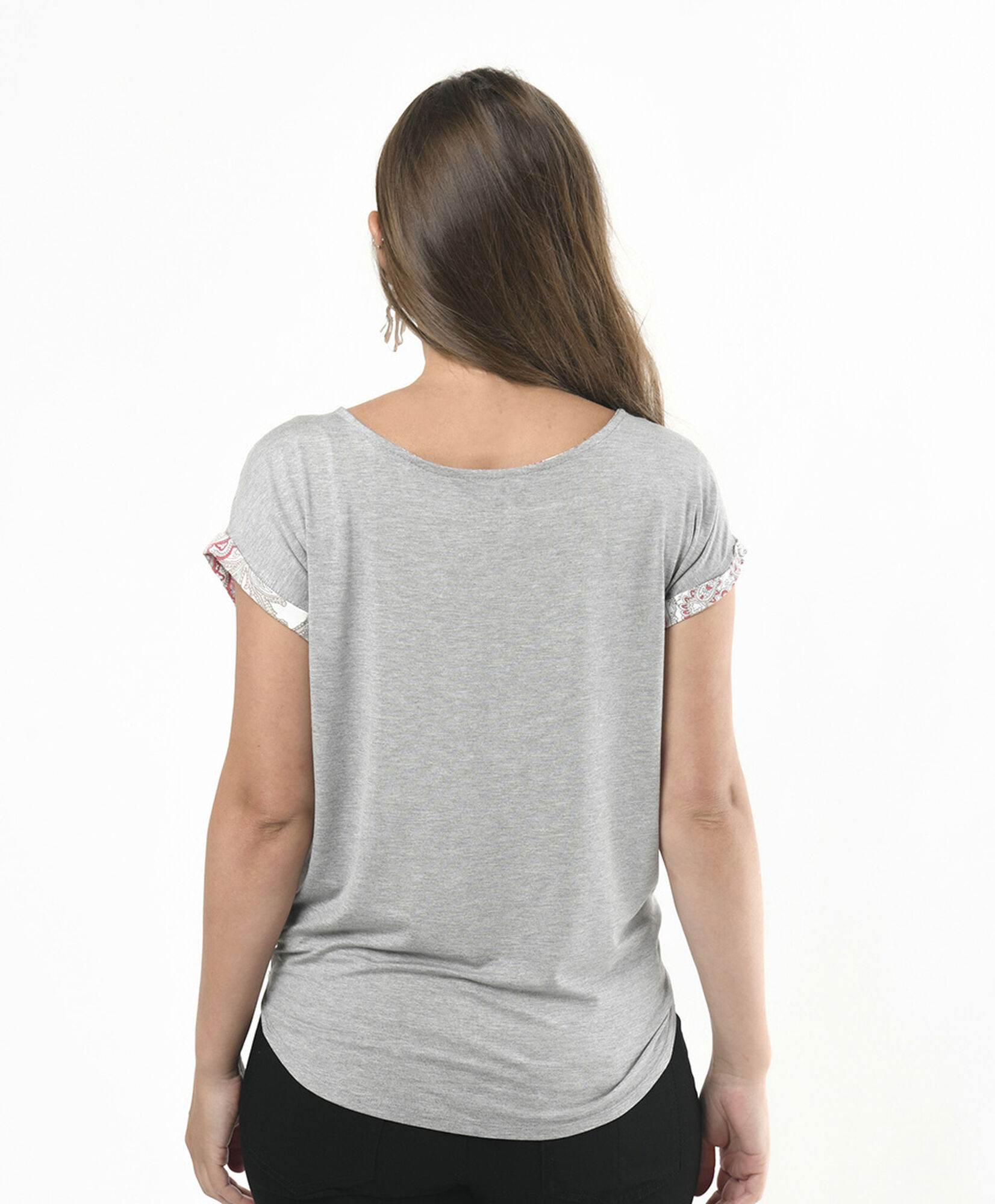 Polera mujer mix tejidos Polera mujer mix tejidos
