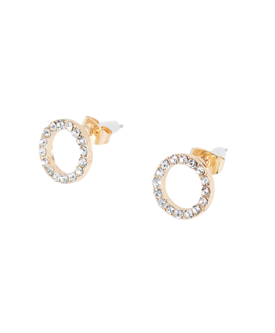 Set collar + aros mujer brillos