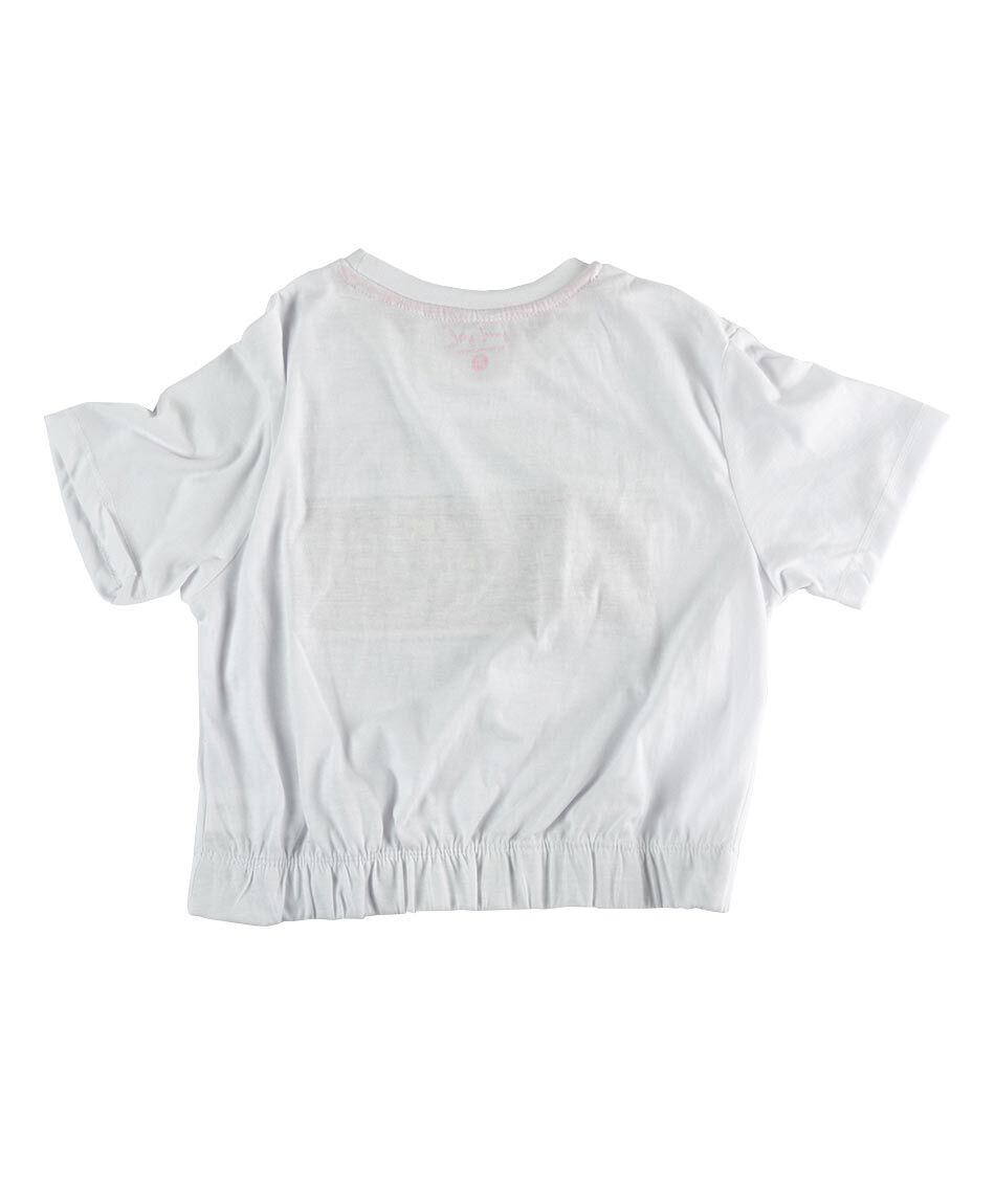Polera ni&ntilde;a el&aacute;stico manga corta