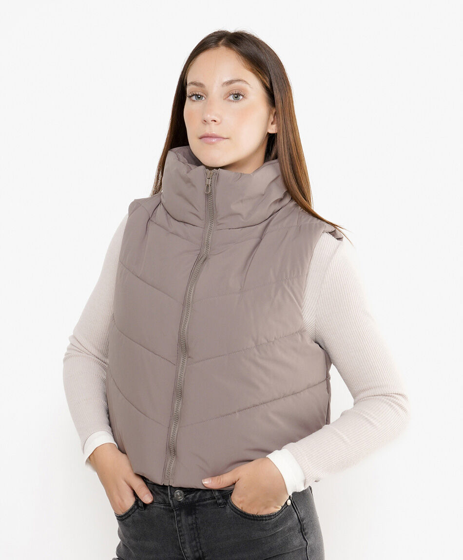 Parka mujer corta sin mangas