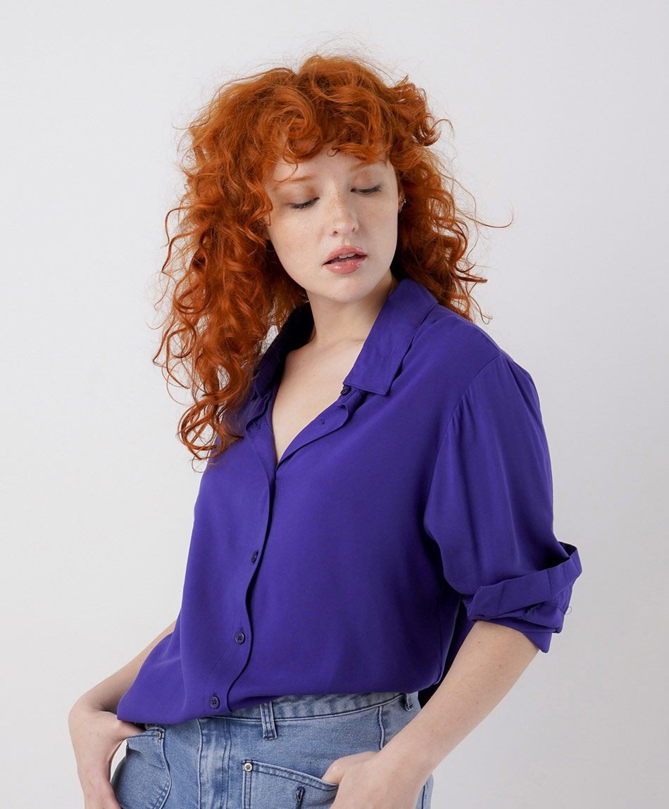 Blusa mujer camisera lazo