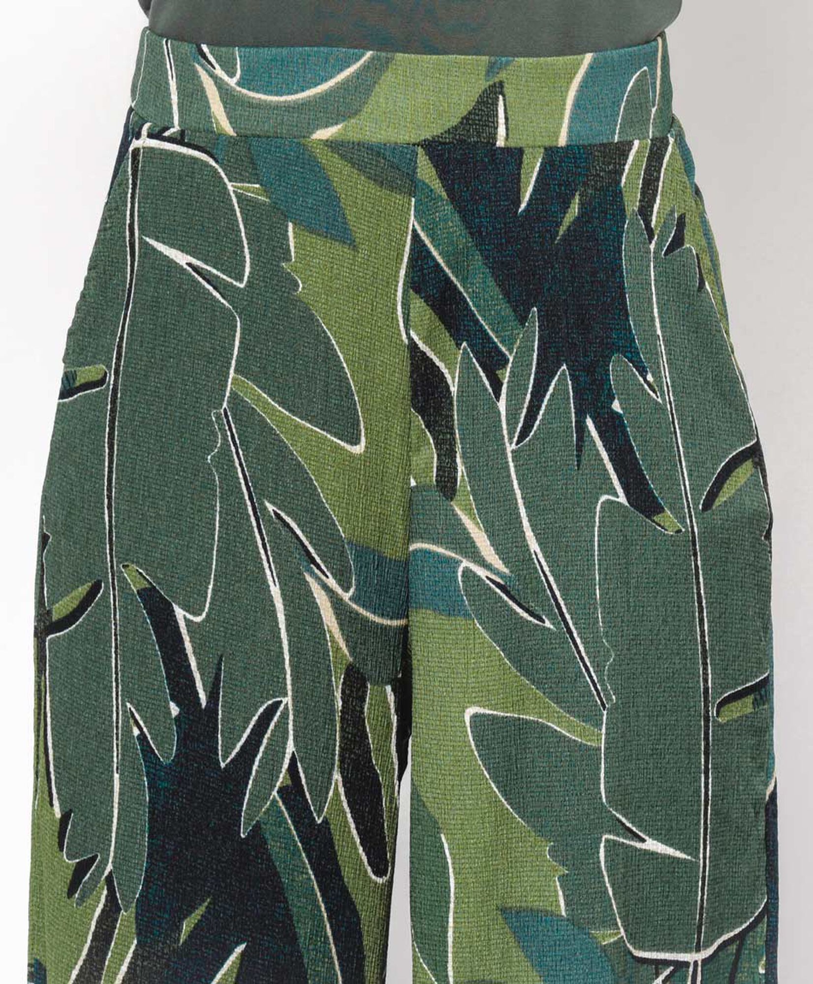 Pantalón mujer hojas palazzo Pantalón mujer hojas palazzo
