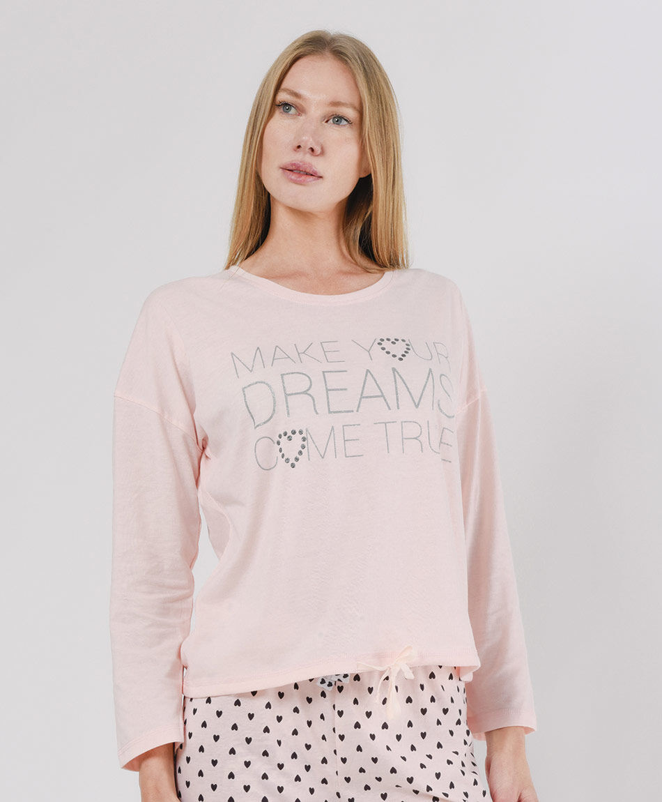 Pijama mujer corazones 2 piezas