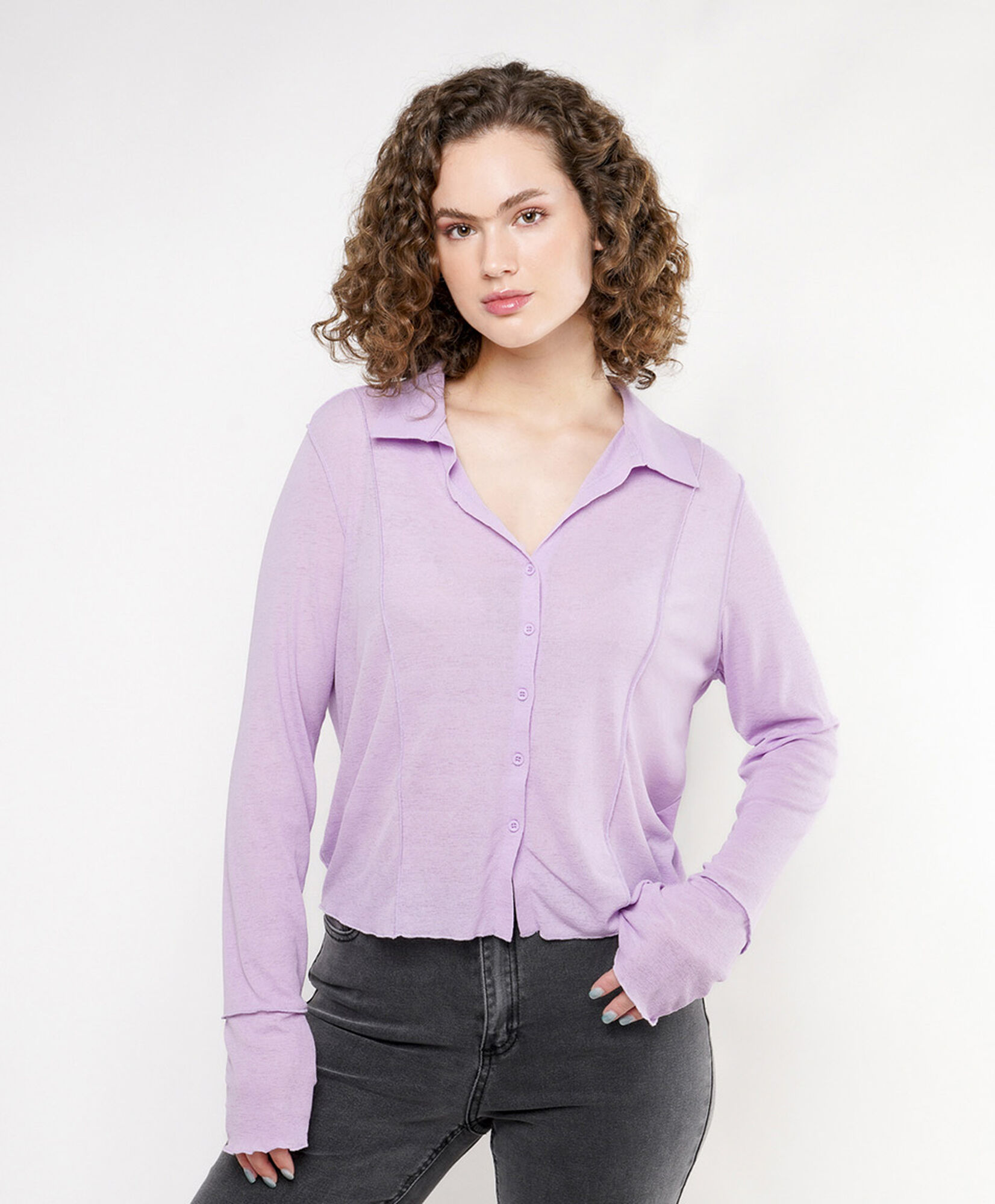 Blusa mujer costuras crop Blusa mujer costuras crop