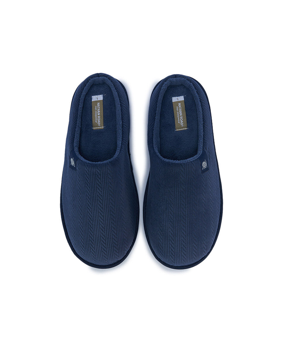Pantufla hombre cl&aacute;sica azul