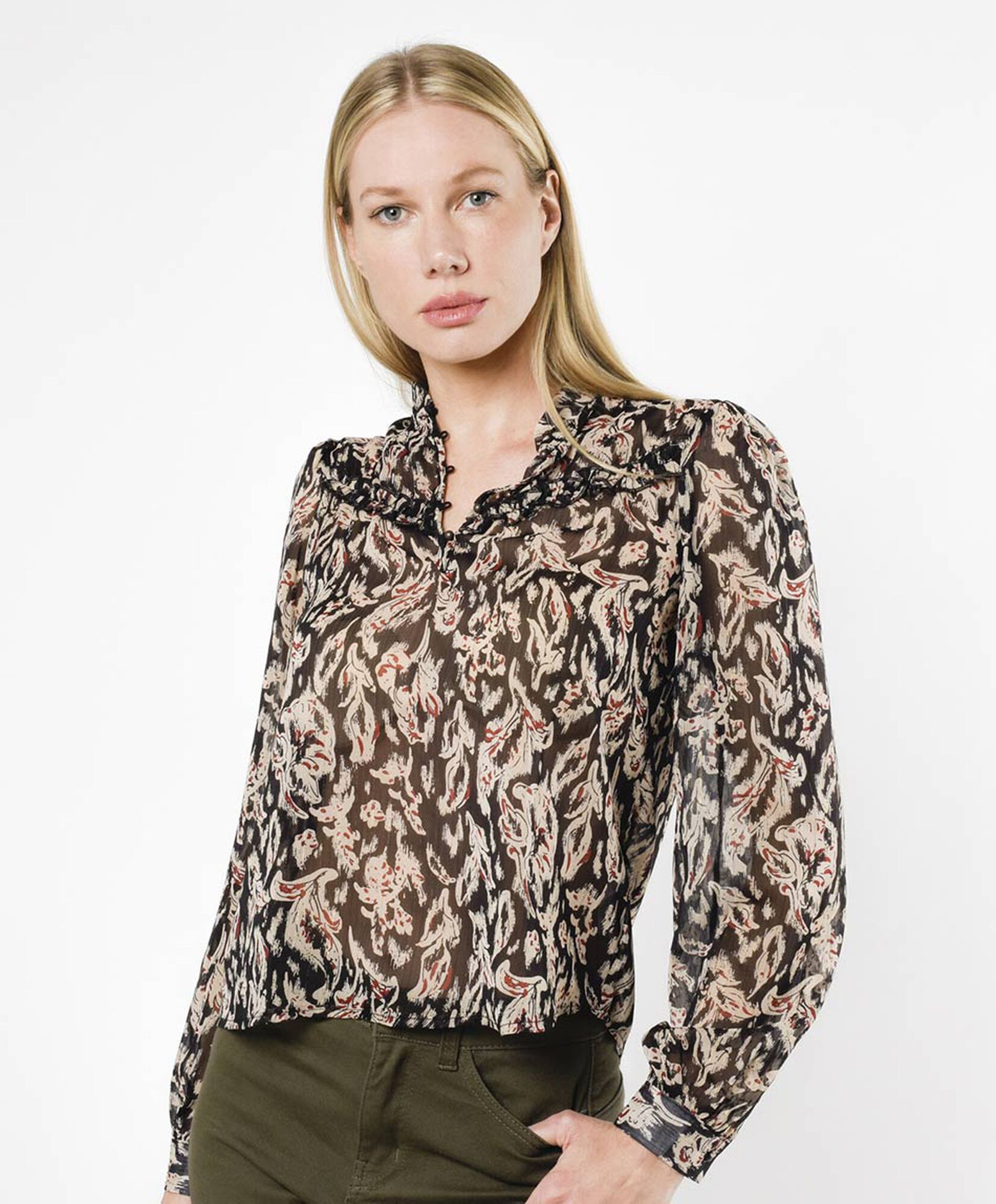 Blusa mujer estampado transparente Blusa mujer estampado transparente