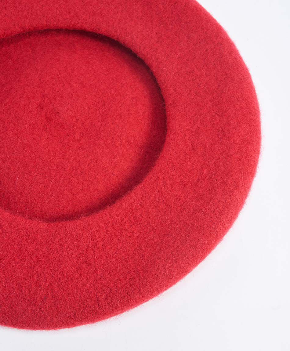 Boina mujer lana roja